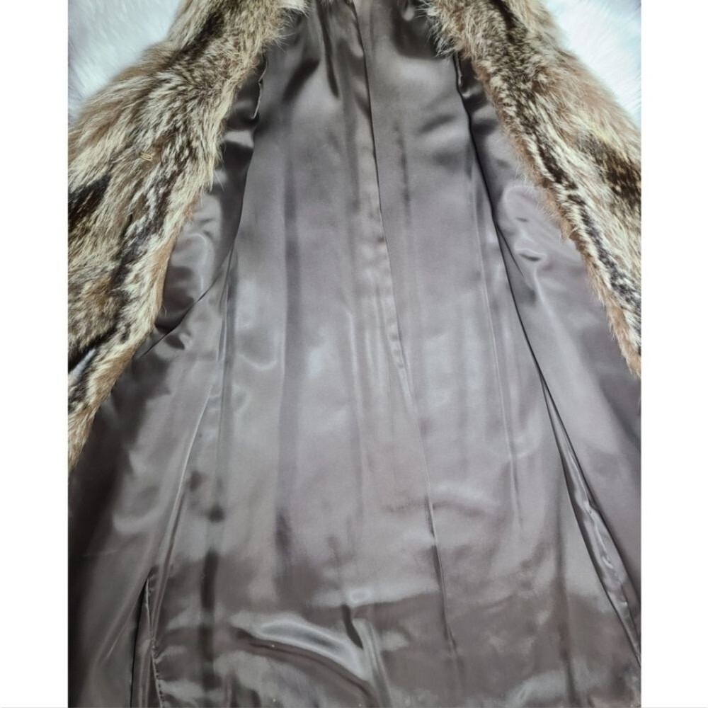 Vintage Genuine Raccoon Fur Long Coat - Picture 6 of 9